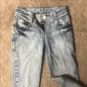 Richlook acid wash size 28 skinny jeans